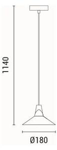 Lampadario a sospensione con filo 1xE27/15W/230V nero