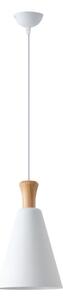 Lampadario a sospensione con filo 1xE27/15W/230V bianco diametro 20 cm