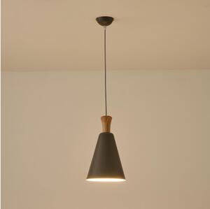 Lampadario a sospensione con filo 1xE27/15W/230V grigio diametro 20 cm