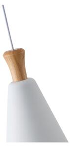 Lampadario a sospensione con filo 1xE27/15W/230V bianco diametro 20 cm