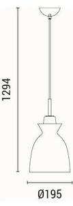 Lampadario a sospensione con filo 1xE27/15W/230V verde diametro 19,5 cm
