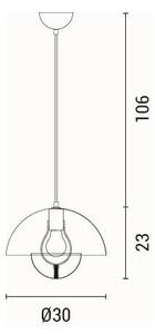Lampadario a sospensione su cavo JARDEN 1xE27/15W/230V grigio