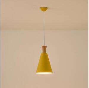 Lampadario a sospensione con filo 1xE27/15W/230V giallo diametro 20 cm
