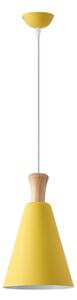 Lampadario a sospensione con filo 1xE27/15W/230V giallo diametro 20 cm