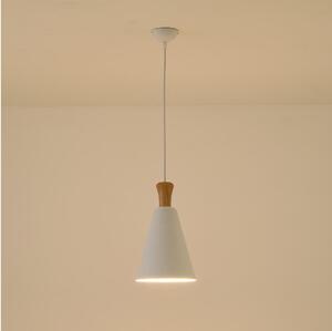 Lampadario a sospensione con filo 1xE27/15W/230V bianco diametro 20 cm