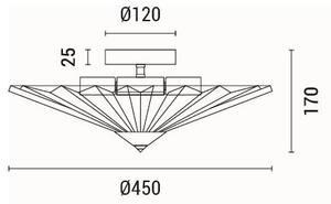 Plafoniera 5xE14/15W/230V grigio