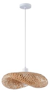 Lampadario a sospensione con filo 1xE27/40W/230V bambù
