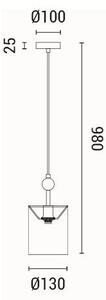 Lampadario a sospensione con filo 1xE14/15W/230V