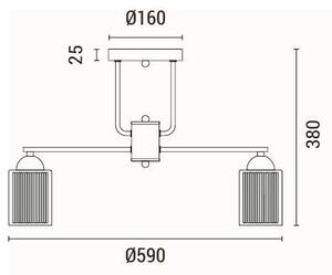 Lampadario a plafone 3xE27/60W/230V