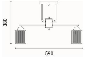 Lampadario a plafone 5xE27/60W/230V