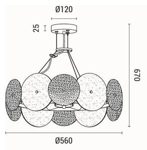 Lampadario a sospensione con filo 6xE14/40W/230V
