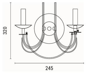 Lampadario a sospensione con catena 5xE14/15W/230V