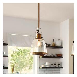 Feiss FE-HOBSON-P-M-AB - Lampadario a sospensione con supporto rigido HOBSON 1xE27/60W/230V bronzo