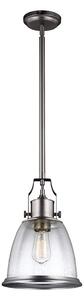 Feiss FE-HOBSON-P-M-SN - Lampadario a sospensione con supporto rigido HOBSON 1xE27/60W/230V argento