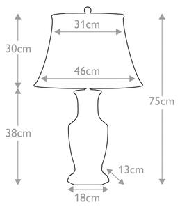Elstead BLU-HEX-TL - Lampada da tavolo BLU HEX 1xE27/60W/230V