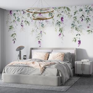 Carta da parati composizione ad acquerello con fiori di lavanda, Carta da parati Cibo e bevande, u99687 : Uwalls.it