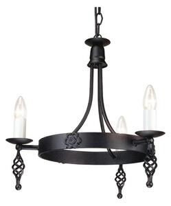 Elstead BY3-BLACK - Lampadario a sospensione con catena BELFRY 3xE14/60W/230V
