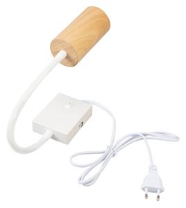 Brilagi - Lampada flessibile da muro SELE 1xGU10/30W/230V bianco/decorazioni in rovere