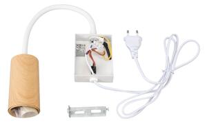 Brilagi - Lampada flessibile da muro SELE 1xGU10/30W/230V bianco/decorazioni in rovere