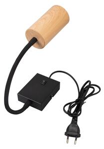 Brilagi - Lampada flessibile da muro SELE 1xGU10/30W/230V nero/decorazioni in rovere