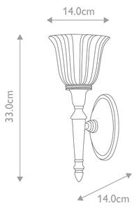 Elstead BATH-DRYDEN1-PB-LED Lampada da parete per bagno DRYDEN 1xG9/3W/230V IP44 dorata