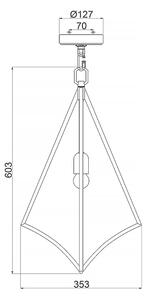 Feiss FE-NICO-P-M-BB - Lampadario a sospensione con catena NICO 1xE27/60W/230V