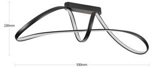 Brilagi-LED Plafoniera dimmerabile TWISTER LED/60W/230V 3000-6000K nero + telecomando