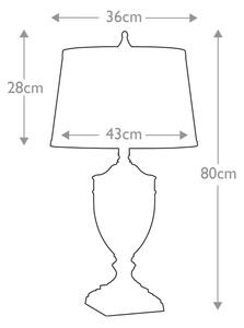 Quoizel QZ-DENNISON-PB - Lampada da tavolo DENNISON 1xE27/60W/230V bronzo