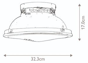 Hinkley HK-AMELIA-F-M-RB - Plafoniera AMELIA 2xE27/40W/230V nero/bronzo