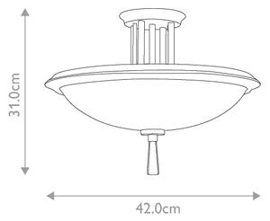 Kichler KL-DREYFUS-SFOZ - Lampadario a plafone DREYFUS 3xE27/60W/230V bronzo