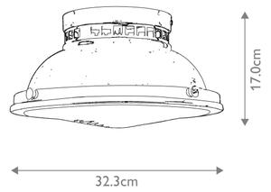 Hinkley HK-AMELIA-F-M-CM - Plafoniera AMELIA 2xE27/40W/230V cromo lucido
