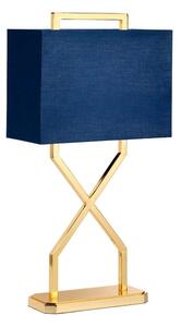 Elstead CROSS-TL - Lampada da tavolo CROSS 1xE27/60W/230V oro/blu