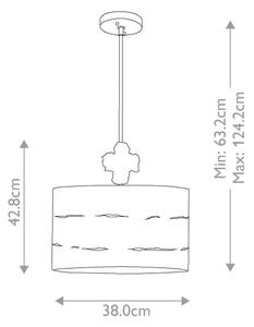 Flambeau FB-FRAGMENT-G-PL - Lampadario a sospensione con supporto rigido FRAGMENT 1xE27/60W/230V