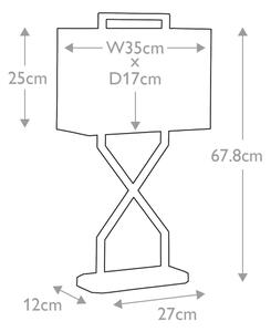 Elstead CROSS-TL - Lampada da tavolo CROSS 1xE27/60W/230V oro/blu