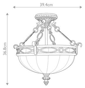 Feiss FE-DRAWING-ROOM-SFC - Lampadario a plafone DRAWING ROOM 2xE27/60W/230V