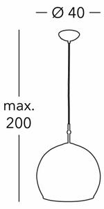 Kolarz 0392.31L.3.Aq.Ch - Lampadario a sospensione con filo LUNA 1xE27/60W/230V 24K oro