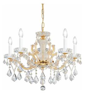 Kolarz 3149.85.3.KoT - Lampadario di cristallo MARIA LOUISE 5xE14/40W/230V 24K oro