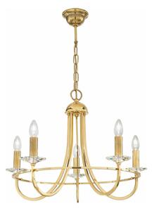 Kolarz 330.85.8C - Lampadario di cristallo a sospensione con catena IMPERIAL 5xE14/60W/230V oro