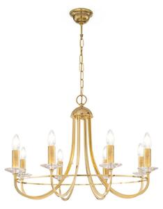 Kolarz 330.88.8C - Lampadario di cristallo a sospensione con catena IMPERIAL 8xE14/60W/230V oro