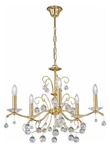 Kolarz 3234.85.3.KoT- Lampadario di cristallo a sospensione con catena CARMEN 5xE14/60W/230V 24K oro