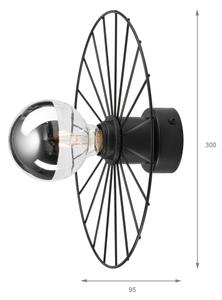 Applique MONTANA 1xE27/15W/230V diametro 30 cm nero