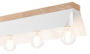 Plafoniera ESME 5xE27/15W/230V bianco/quercia