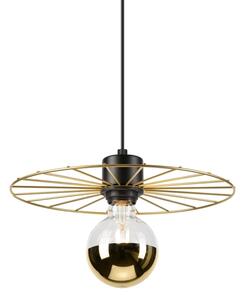 Lampadario a sospensione con filo MONTANA 1xE27/15W/230V diametro 30 cm oro/nero