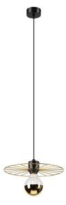 Lampadario a sospensione con filo MONTANA 1xE27/15W/230V diametro 30 cm oro/nero