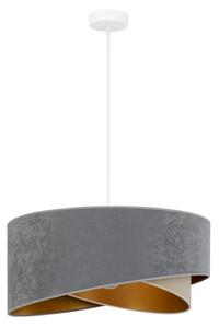 Brilagi - Lampadario LED a sospensione con filo LYRA 1xE27/15W/230V grigio/beige/oro