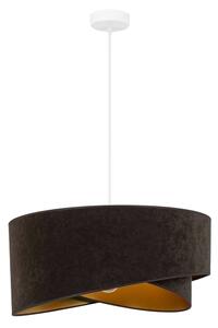 Brilagi - Lampadario LED a sospensione con filo LYRA 1xE27/15W/230V marrone scuro/oro