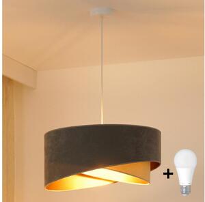 Brilagi - Lampadario LED a sospensione con filo LYRA 1xE27/15W/230V grigio/beige/oro