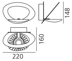 Artemide 1248010A - Applique a LED dimmerabile PIRCE LED/27W/230V 3000K bianco
