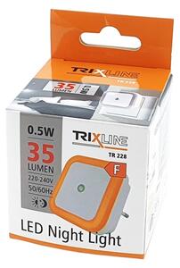 Luce notturna a LED con sensore crepuscolare LED/0,5W/230V arancione