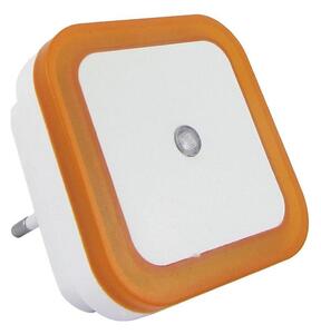 Luce notturna a LED con sensore crepuscolare LED/0,5W/230V arancione